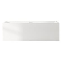 Albany Gloss White Rectangular Acrylic Freestanding Bath with Overflow